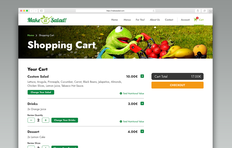 Make a Salad - Shopping Cart