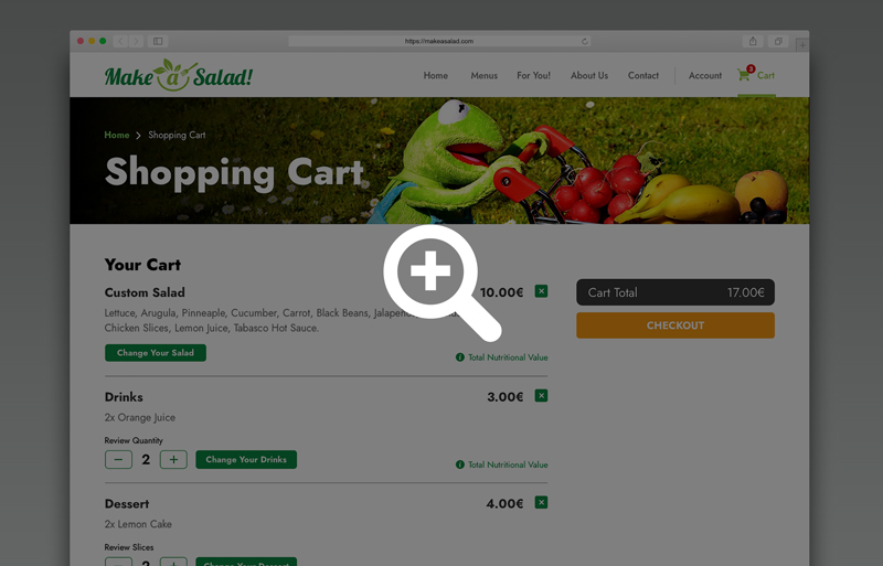 Make a Salad - Shopping Cart